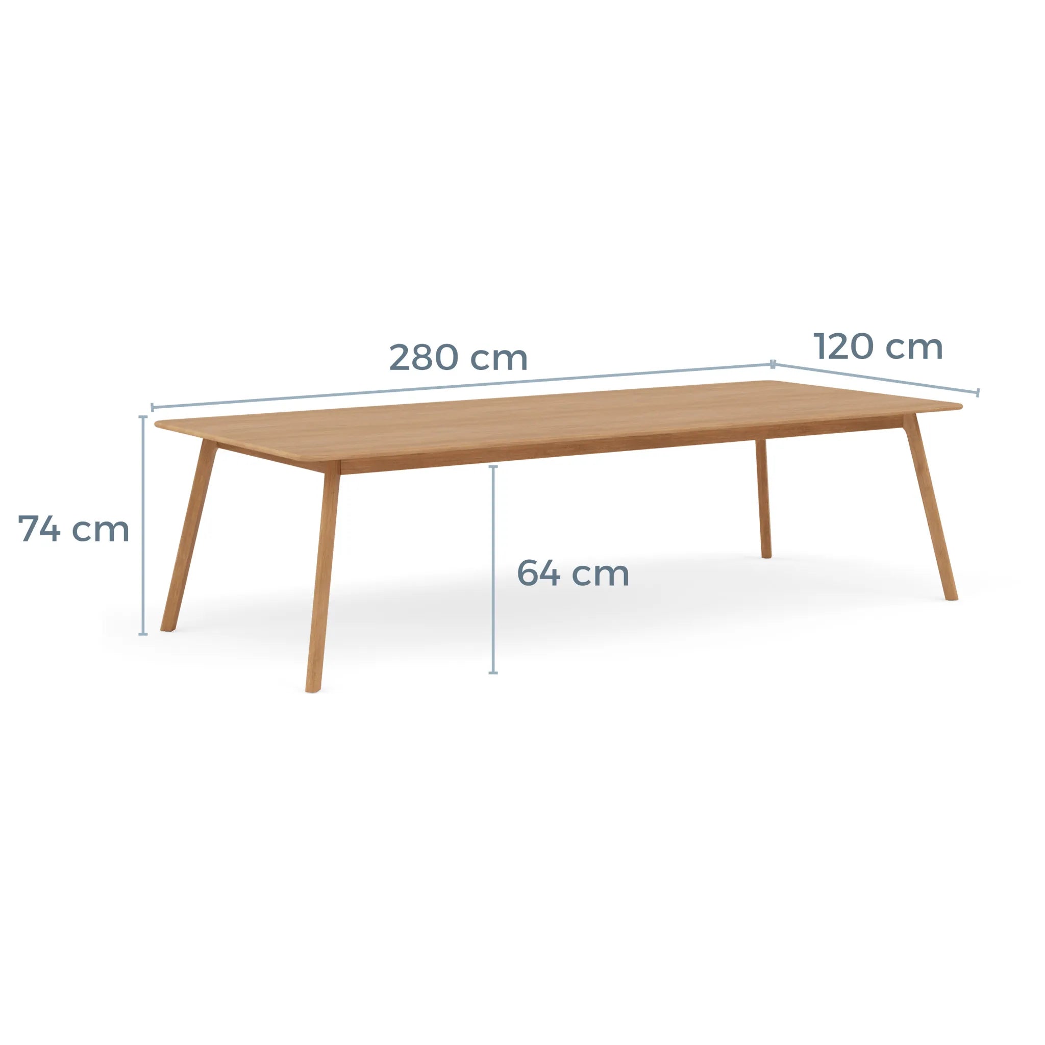 Magnus Dining Table 280 x 120cm Solid American Oak