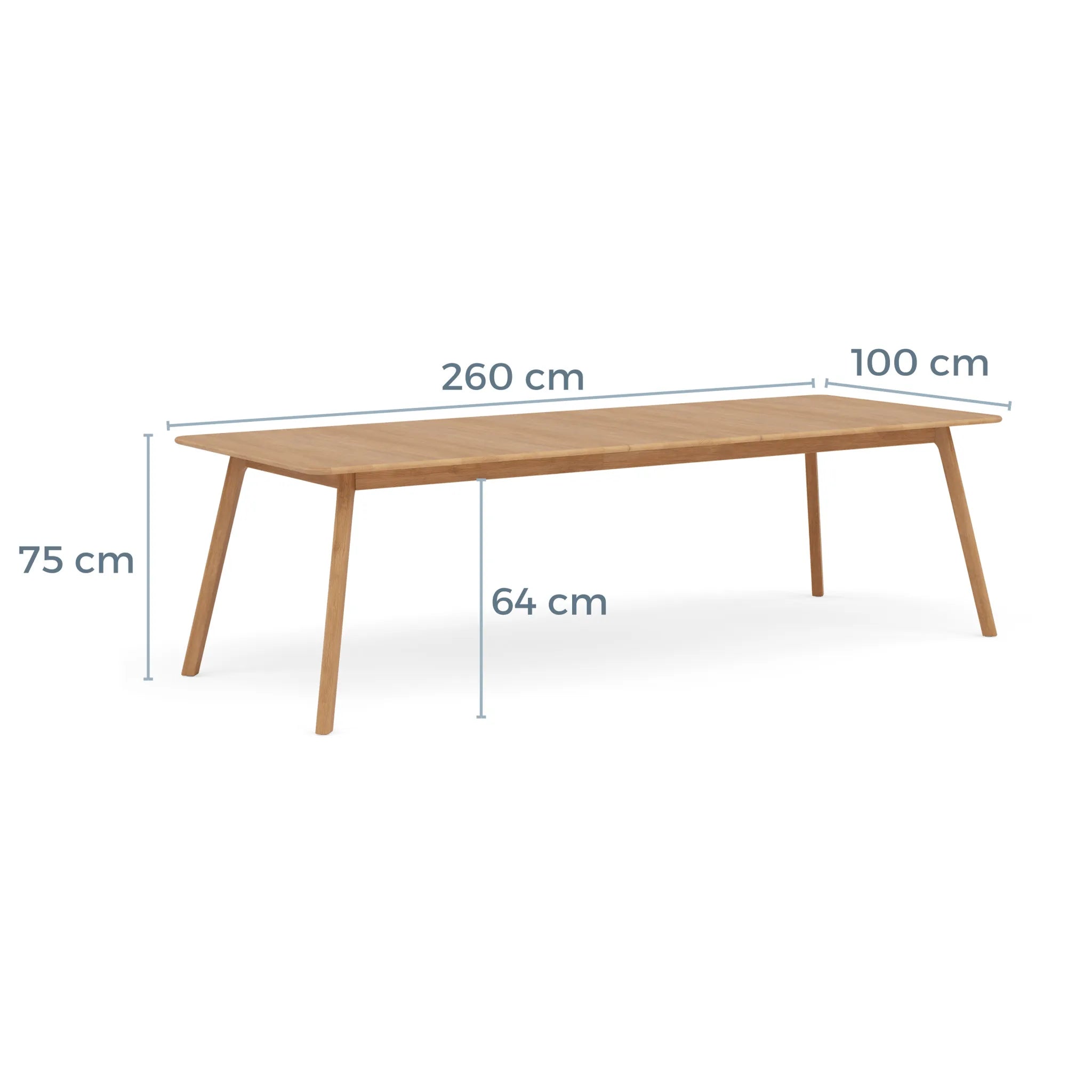Magnus Dining Table Extendable 210-260 x 100cm Solid American Oak
