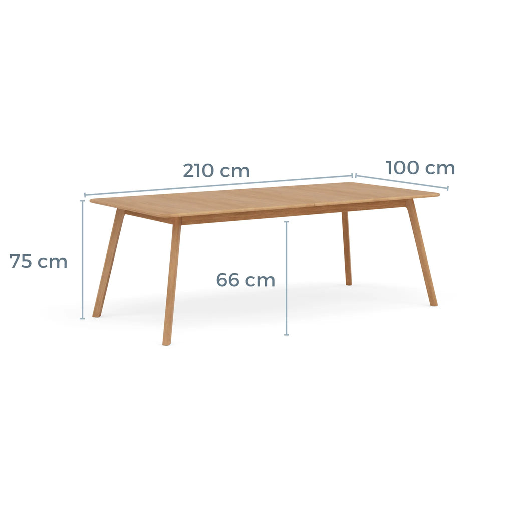 Magnus Dining Table Extendable 210-260 x 100cm Solid American Oak
