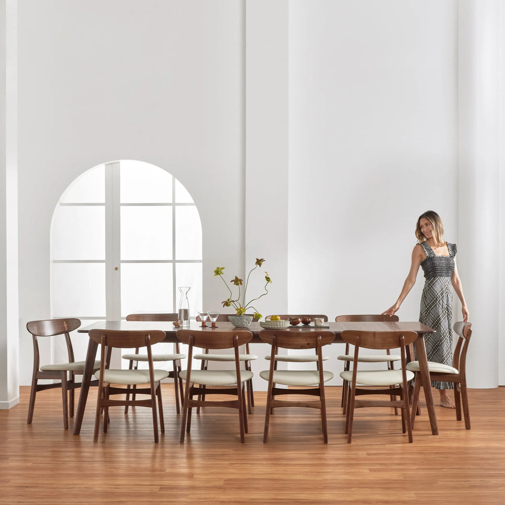 Magnus Dining Table Extendable 210-260 x 100cm Solid American Walnut