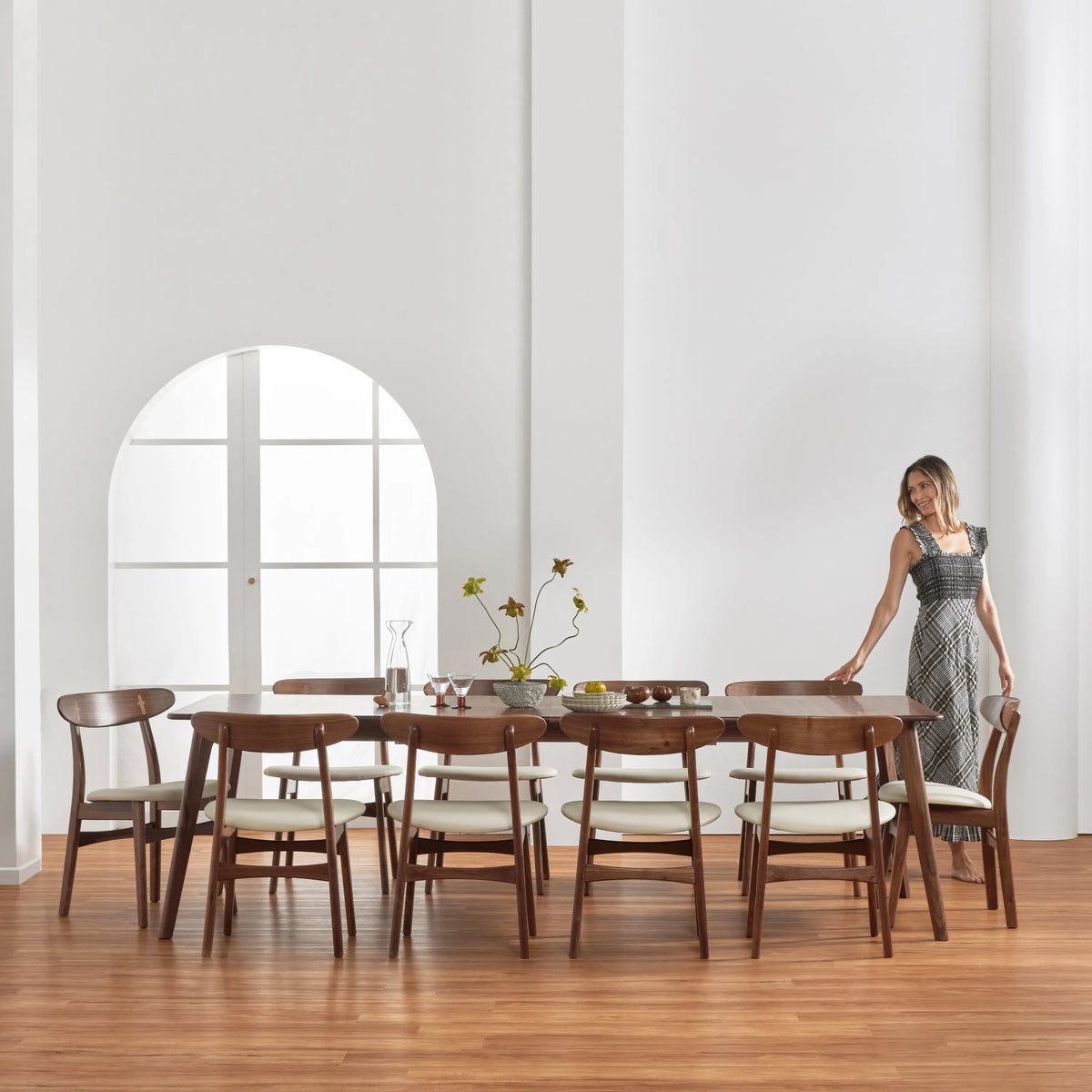 Magnus Dining Table Extendable 210-260 x 100cm Solid American Walnut