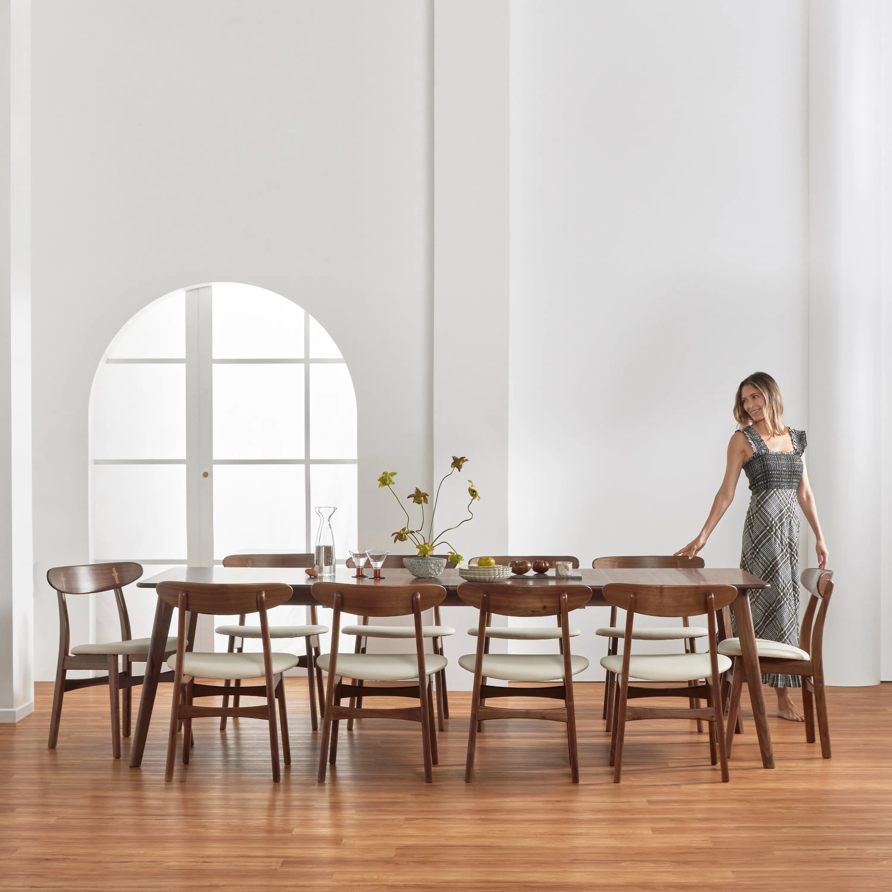 Magnus Dining Table Extendable 210-260 x 100cm Solid American Walnut