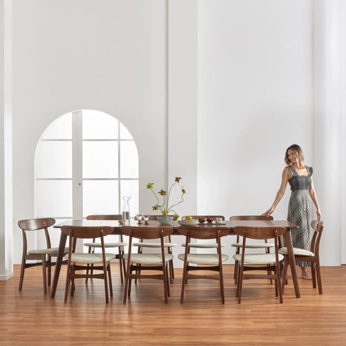 Magnus Dining Table Extendable 210-260 x 100cm Solid American Walnut