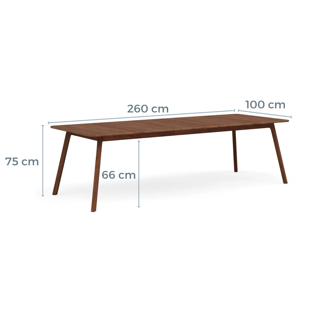 Magnus Dining Table Extendable 210-260 x 100cm Solid American Walnut