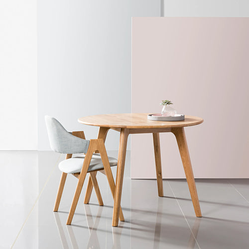 Magnus Dining Table Round 100cm Diameter Solid American Oak