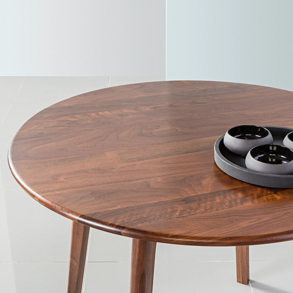 Magnus Dining Table Round 100cm Diameter Solid American Walnut