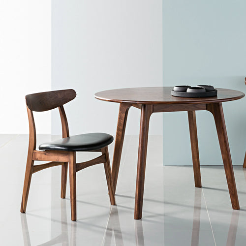 Magnus Dining Table Round 100cm Diameter Solid American Walnut