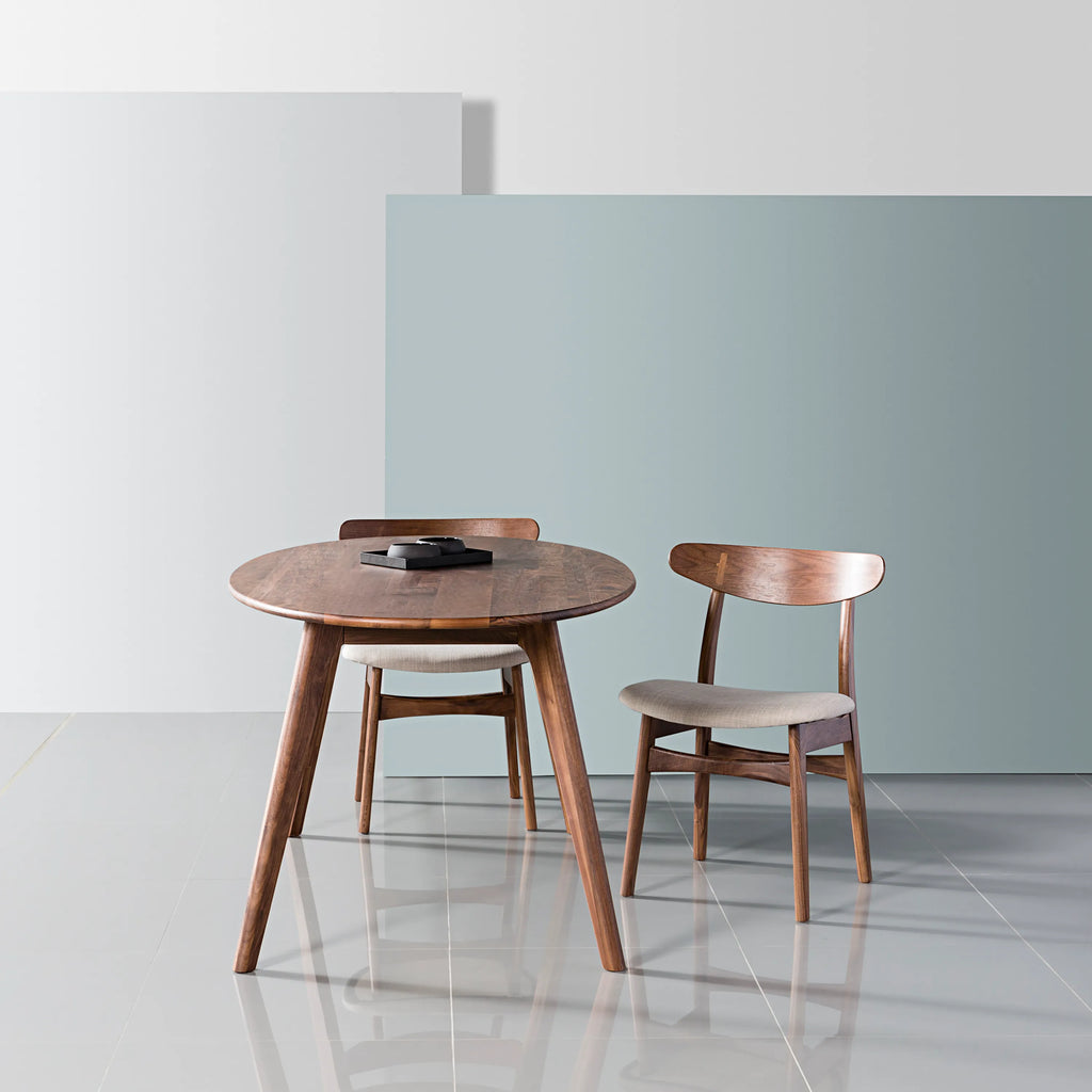 Magnus Dining Table Round 100cm Diameter Solid American Walnut