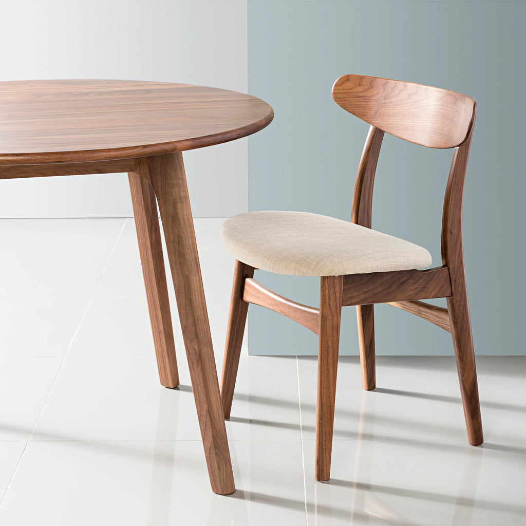 Magnus Dining Table Round 100cm Diameter Solid American Walnut