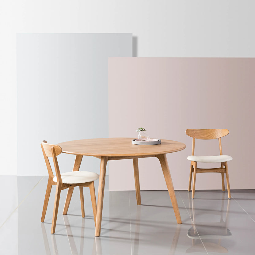 Magnus Dining Table Round 130cm Diameter Solid American Oak