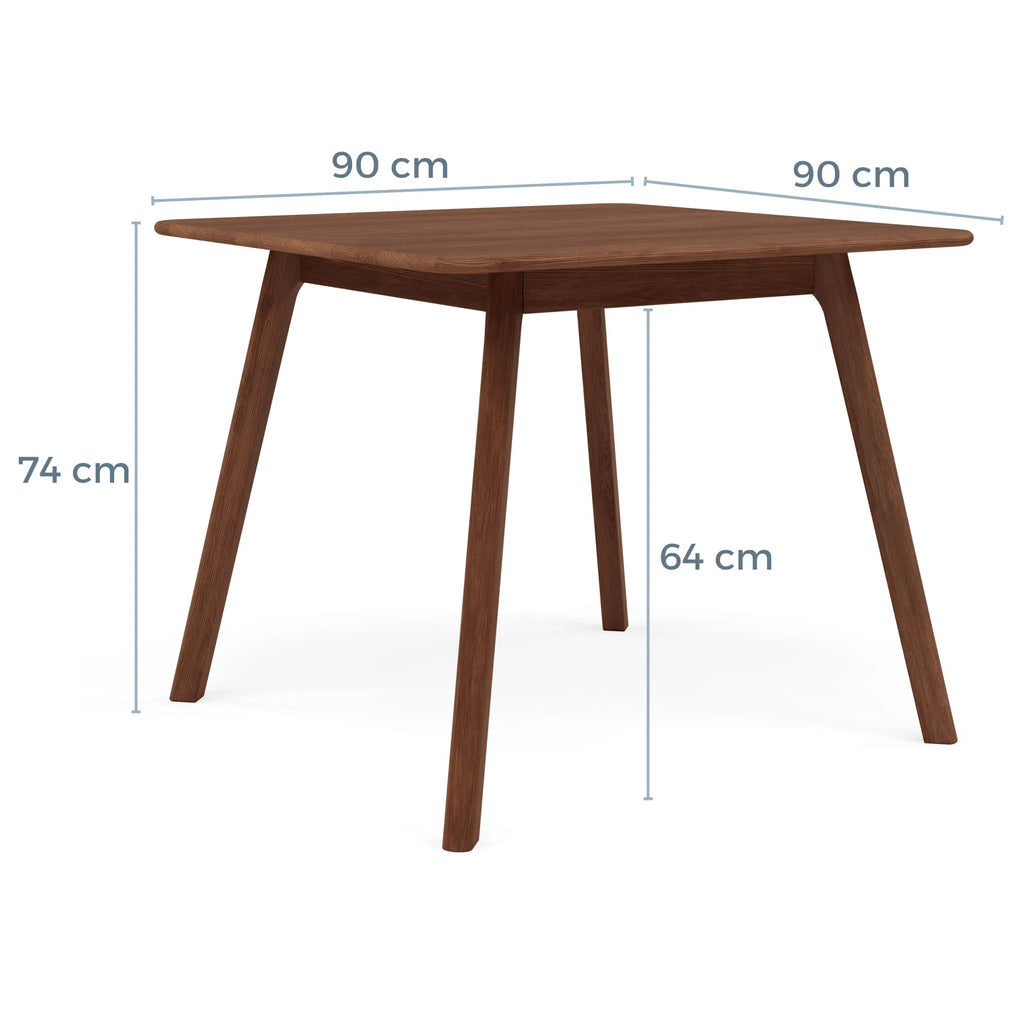 Magnus Dining Table Square 90 x 90cm Solid American Walnut