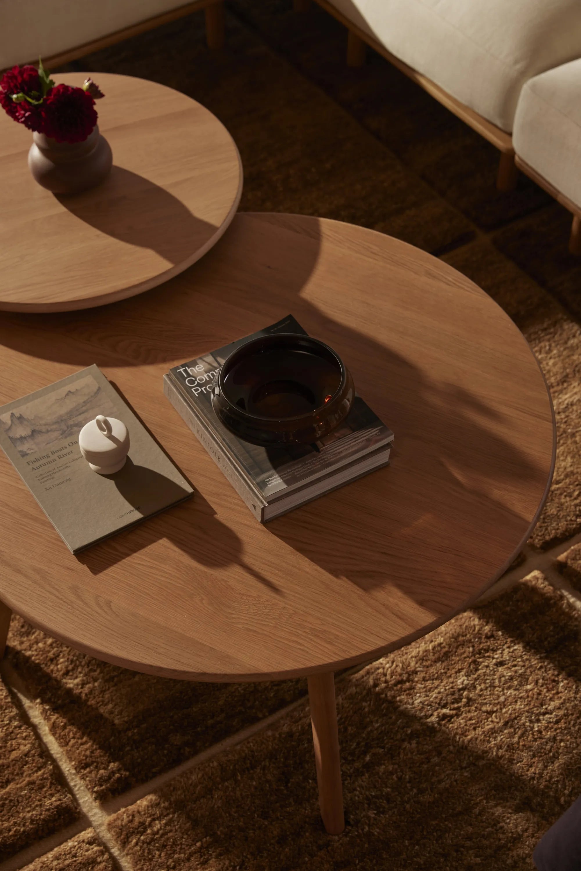 Magnus Side Table Round 60cm Diameter Solid American Oak