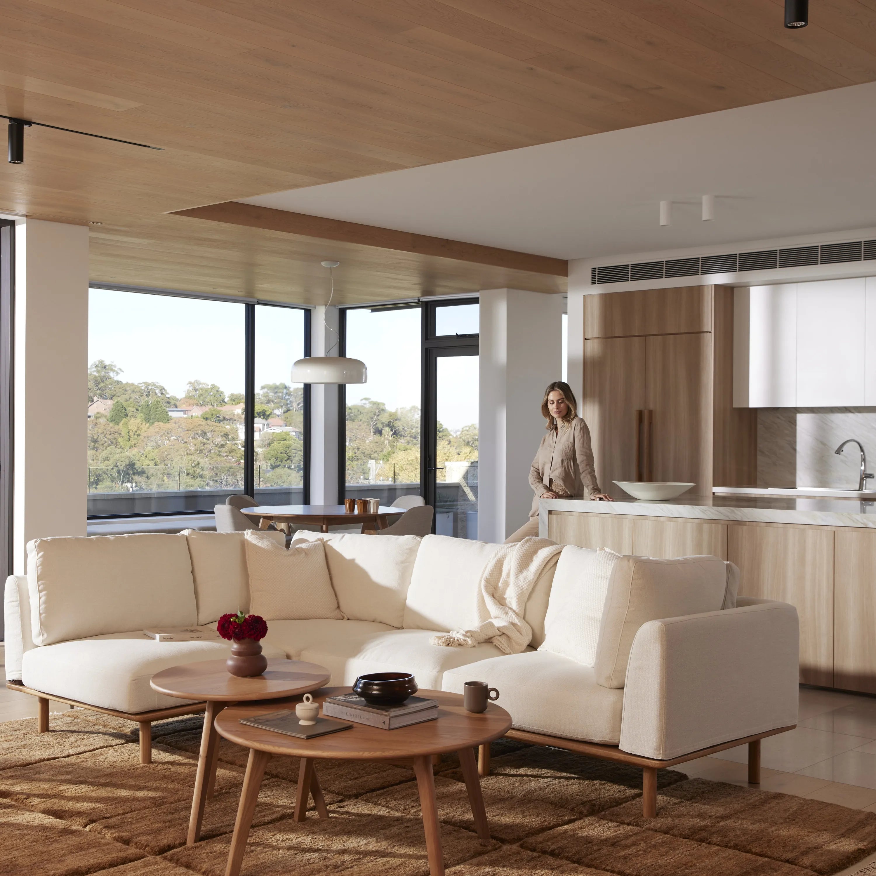 Magnus Side Table Round 60cm Diameter Solid American Oak