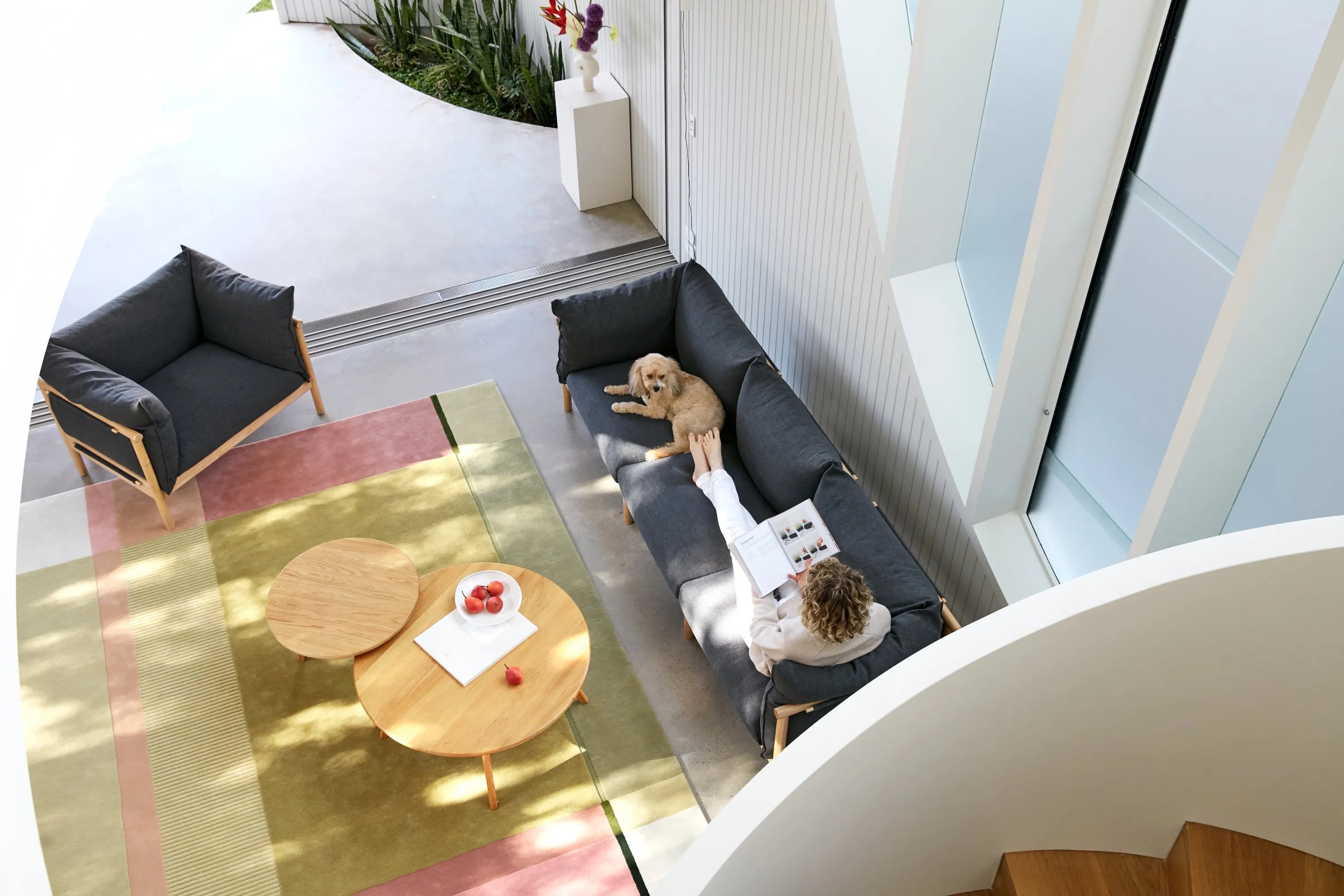 Magnus Side Table Round 60cm Diameter Solid American Oak