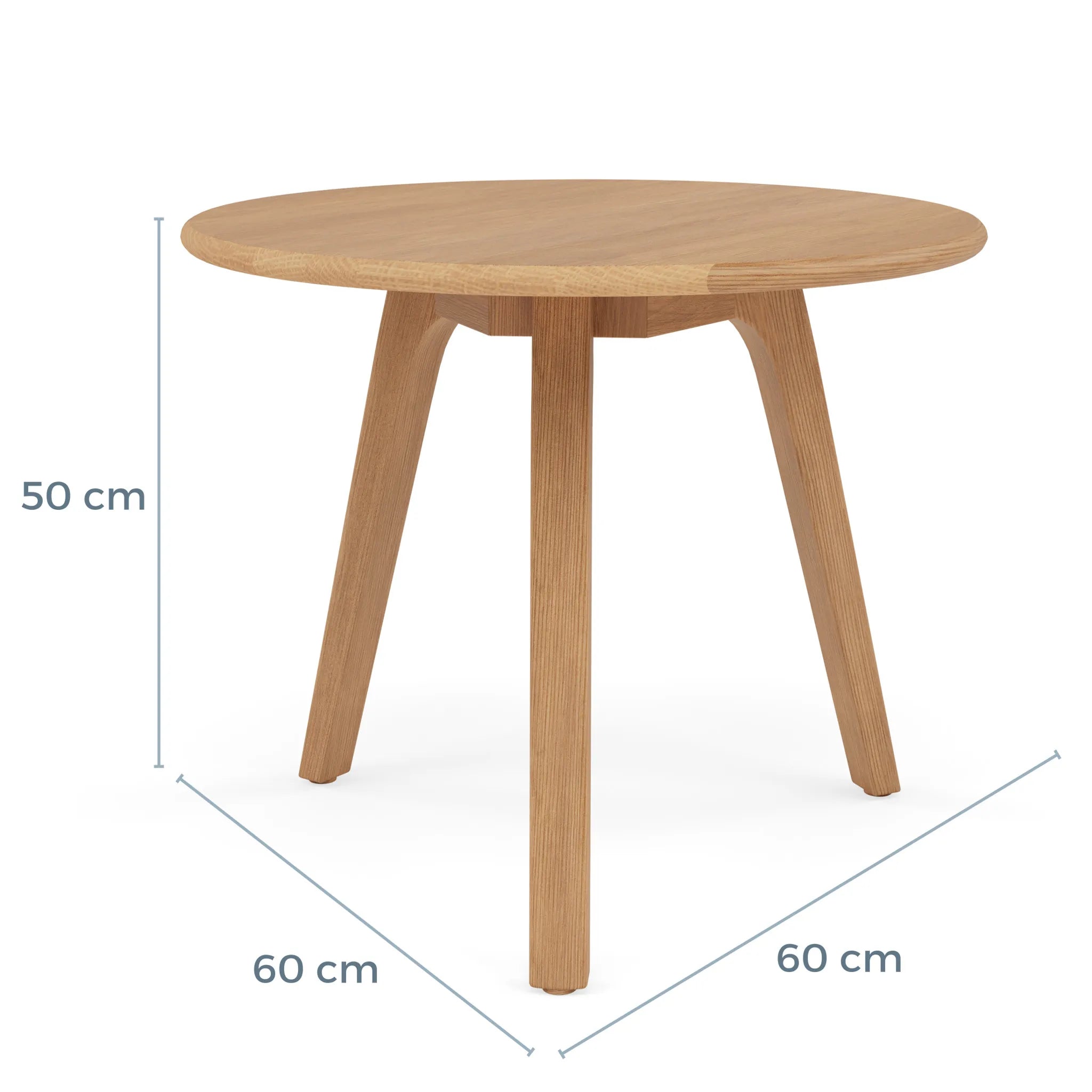 Magnus Side Table Round 60cm Diameter Solid American Oak