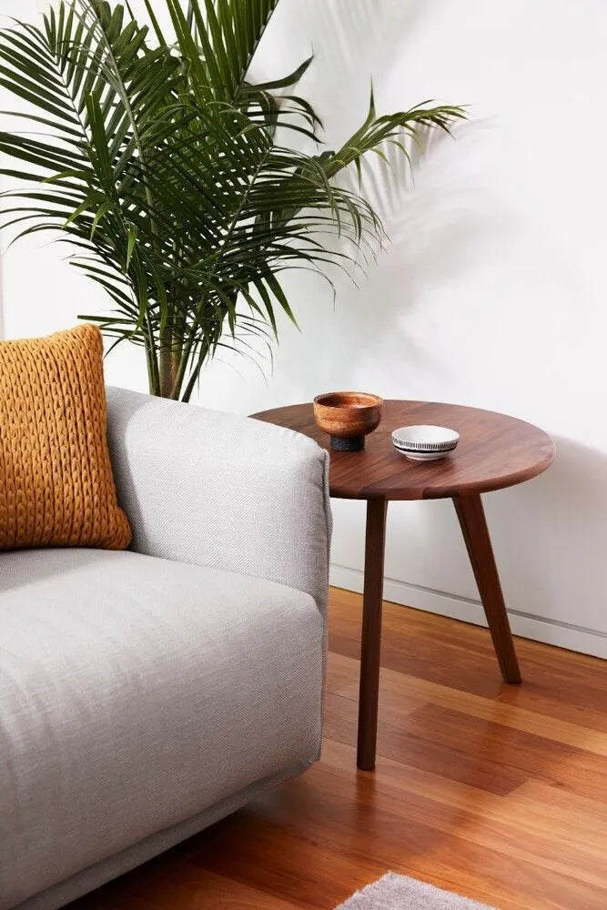 Magnus Side Table Round 60cm Diameter Solid American Walnut