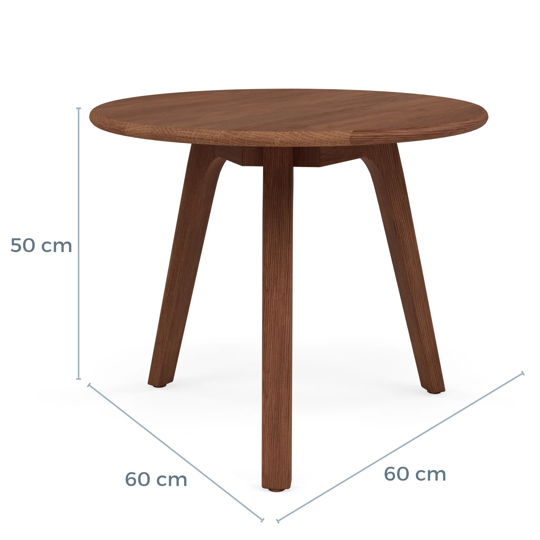 Magnus Side Table Round 60cm Diameter Solid American Walnut