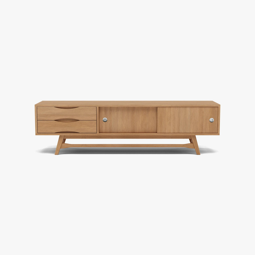 Magnus TV and Media Console 180 x 45cm Solid American Oak