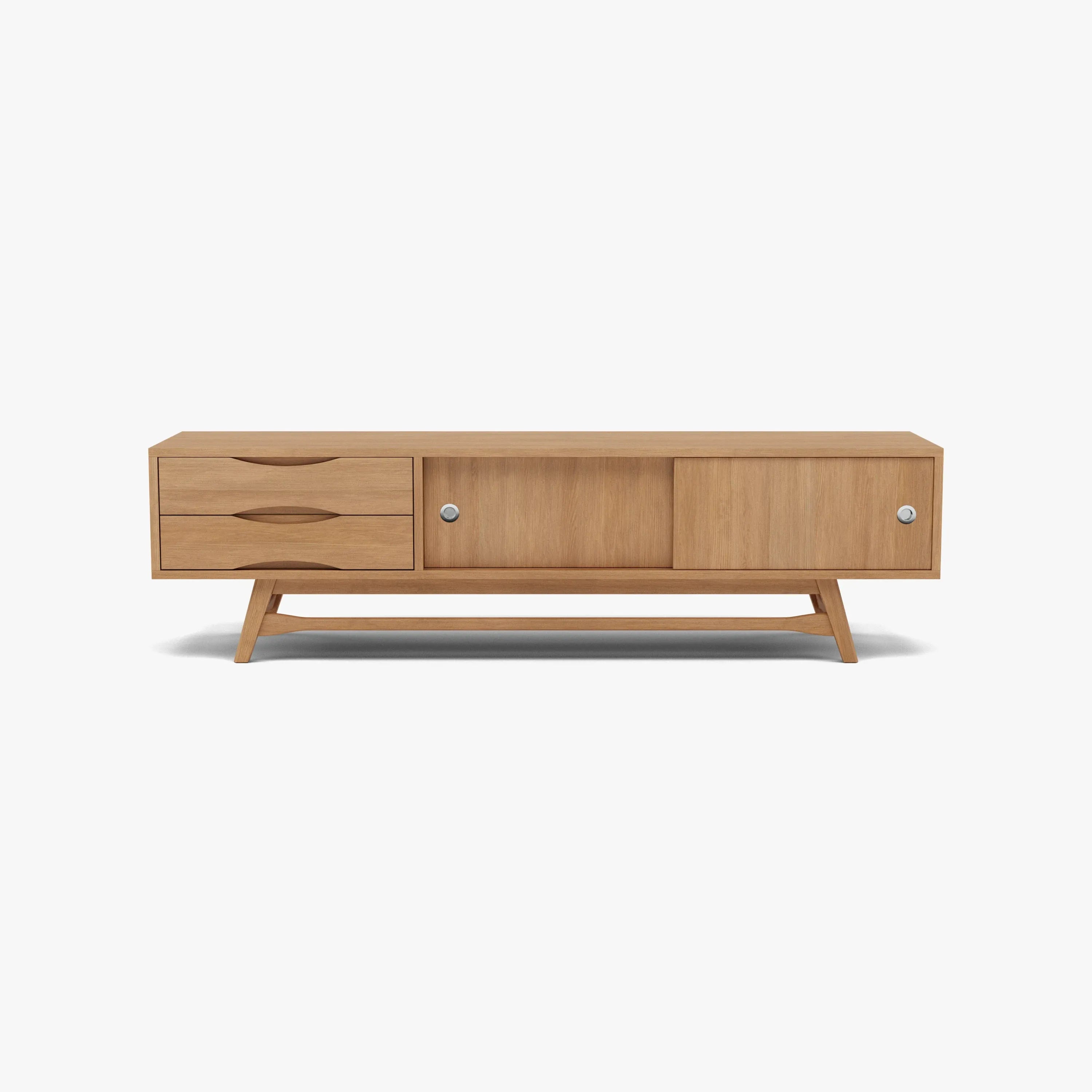 Magnus TV and Media Console 180 x 45cm Solid American Oak
