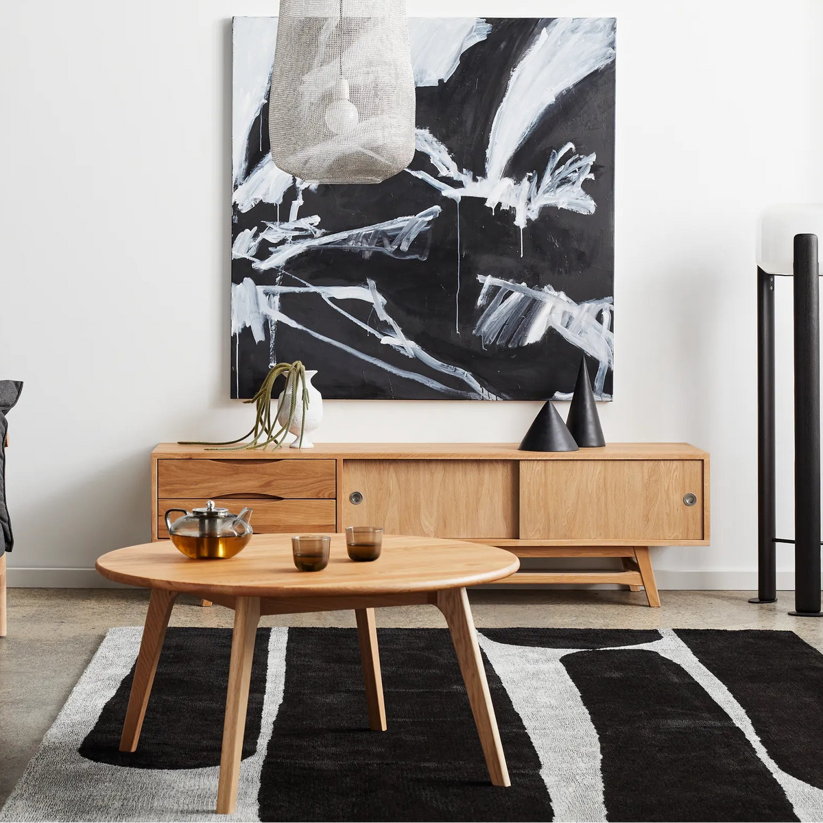 Magnus TV and Media Console 180 x 45cm Solid American Oak