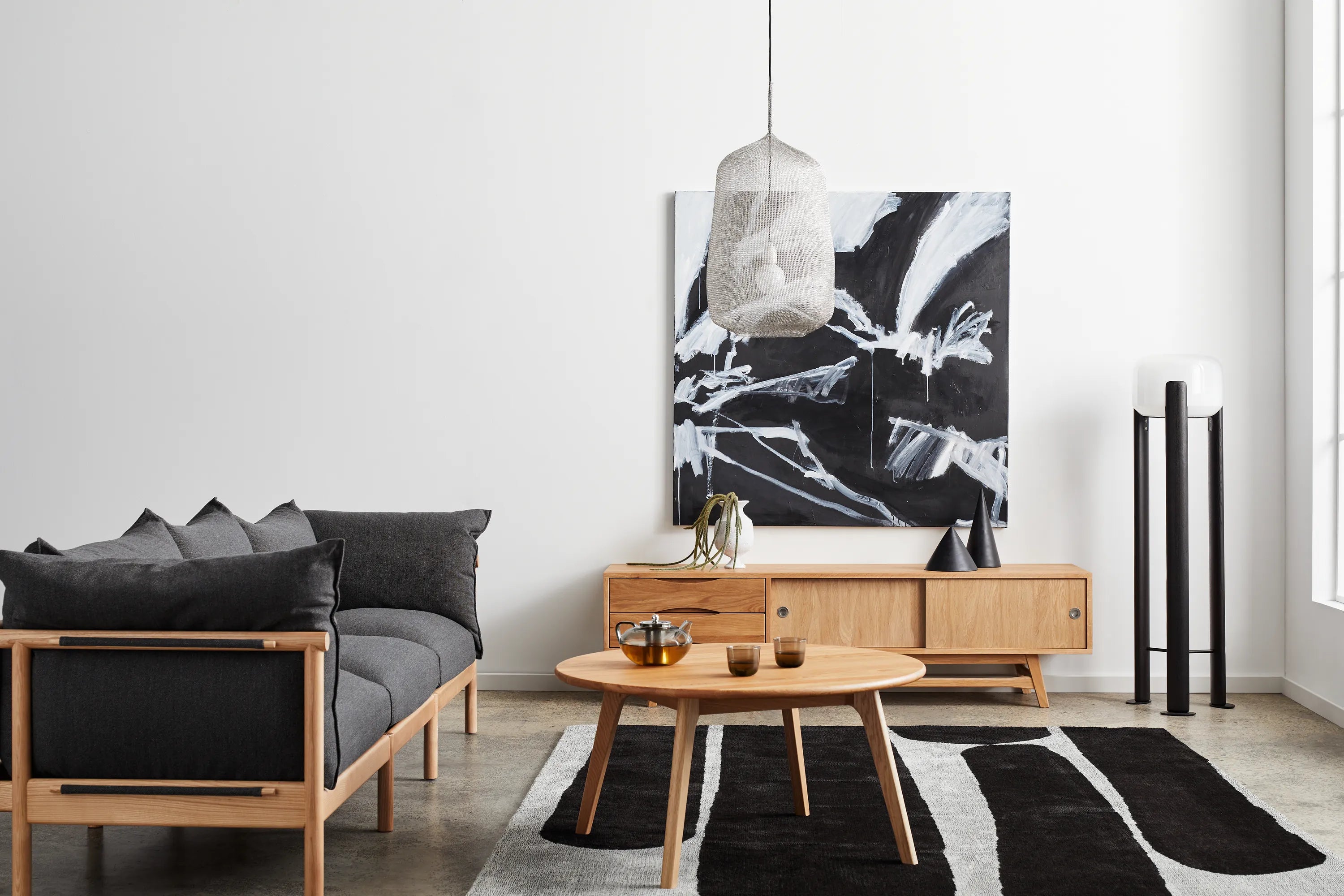 Magnus TV and Media Console 180 x 45cm Solid American Oak