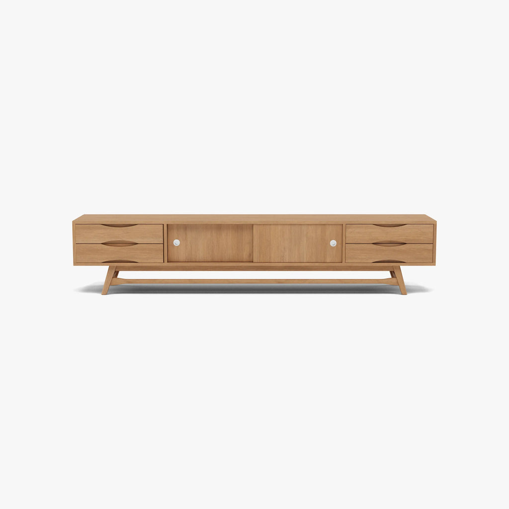 Magnus TV and Media Console 240 x 45cm Solid American Oak