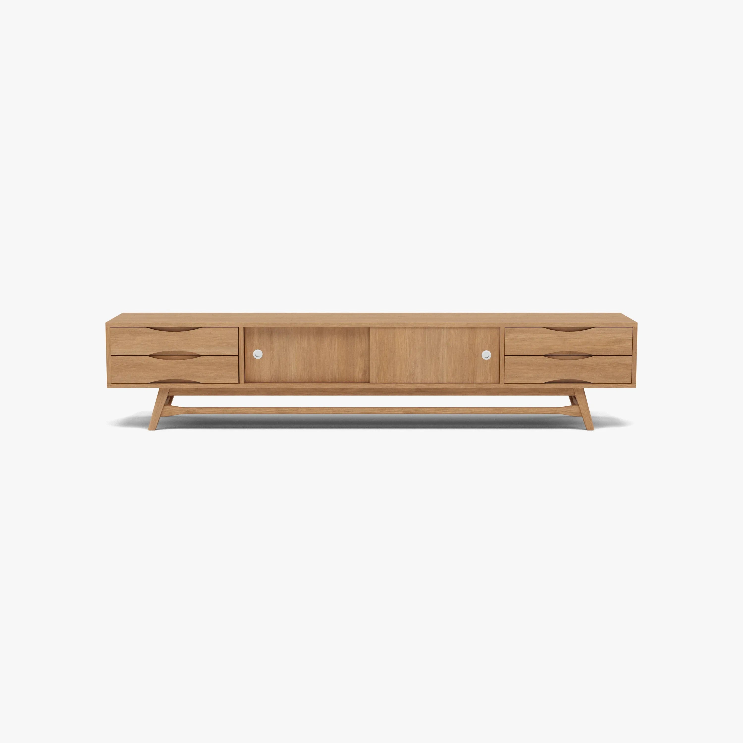 Magnus TV and Media Console 240 x 45cm Solid American Oak