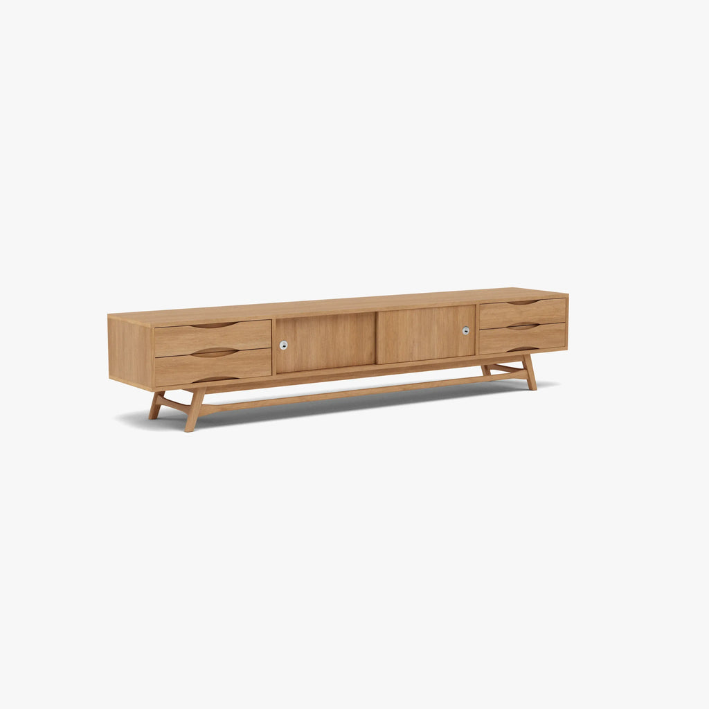 Magnus TV and Media Console 240 x 45cm Solid American Oak