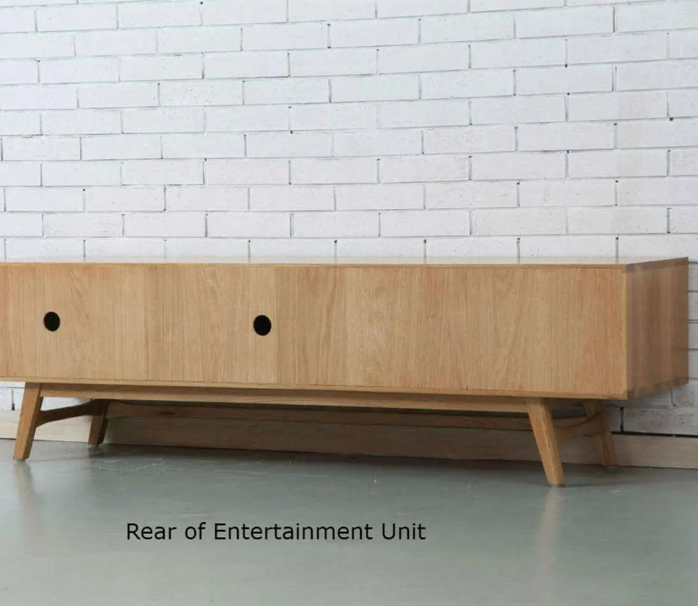 Magnus TV and Media Console 240 x 45cm Solid American Oak