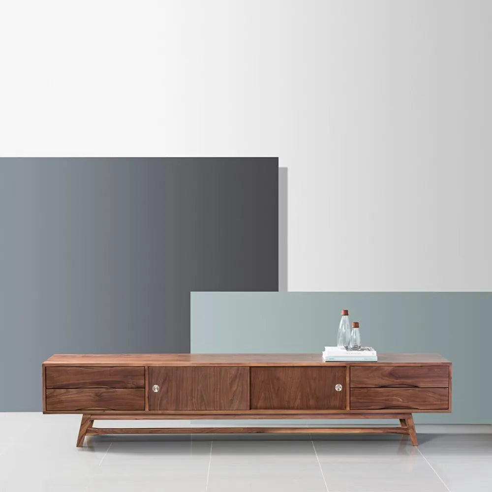 Magnus TV and Media Console 240 x 45cm Solid American Walnut