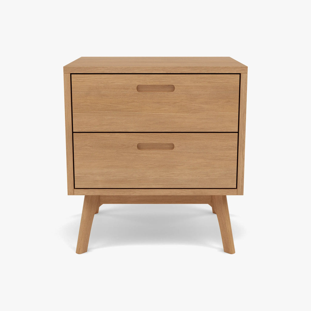 Maximus Bedside Table 2 Drawers 55 x 45cm Solid American Oak