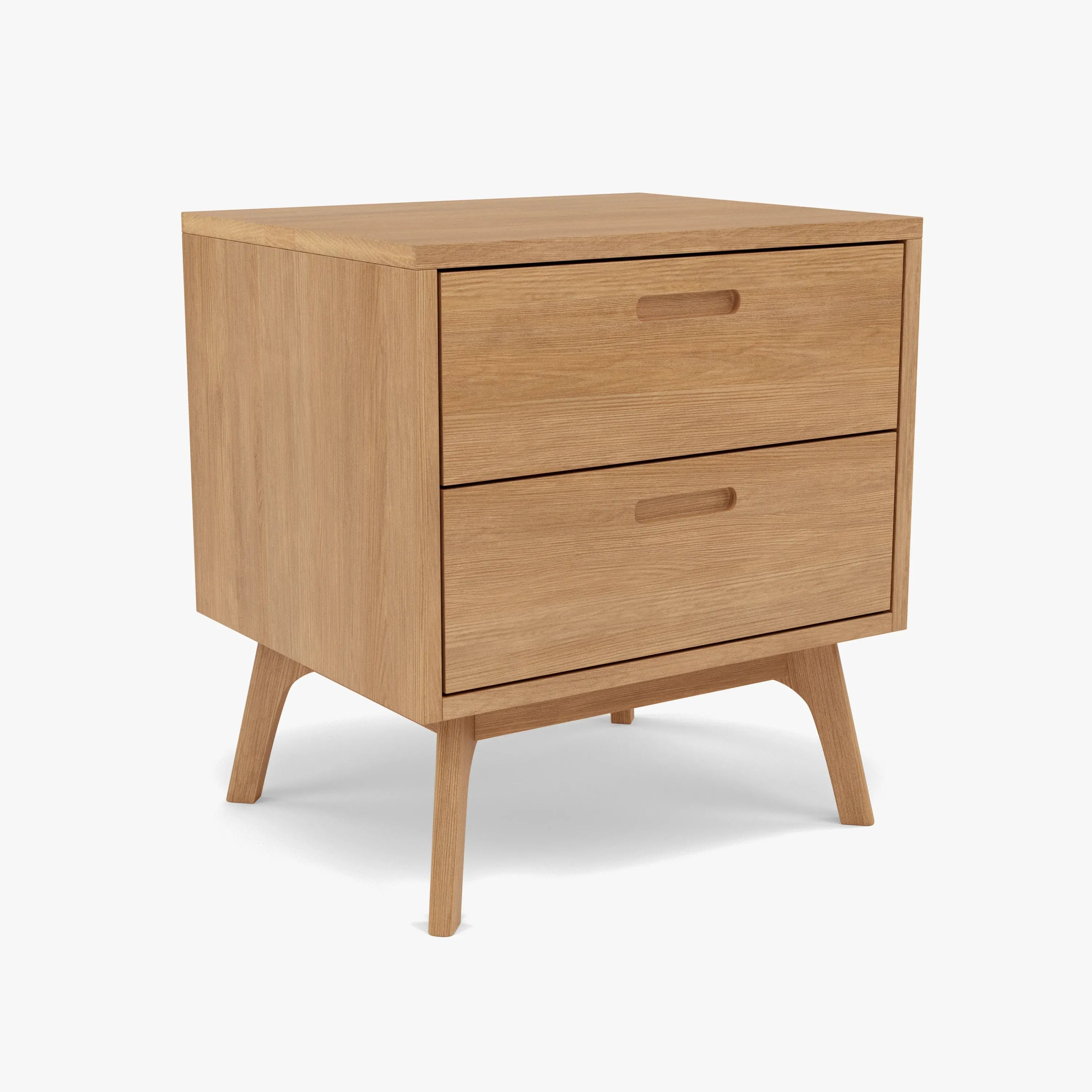 Maximus Bedside Table 2 Drawers 55 x 45cm Solid American Oak