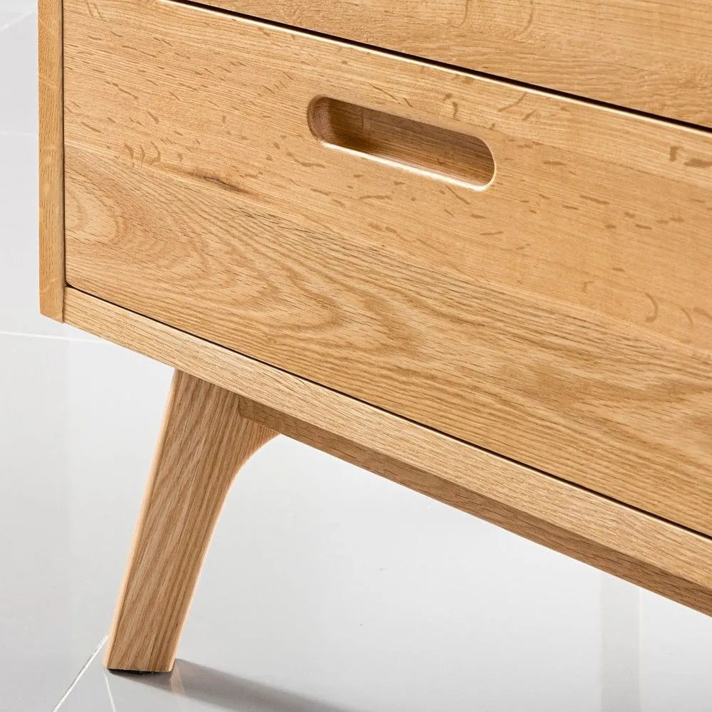 Maximus Bedside Table 2 Drawers 55 x 45cm Solid American Oak