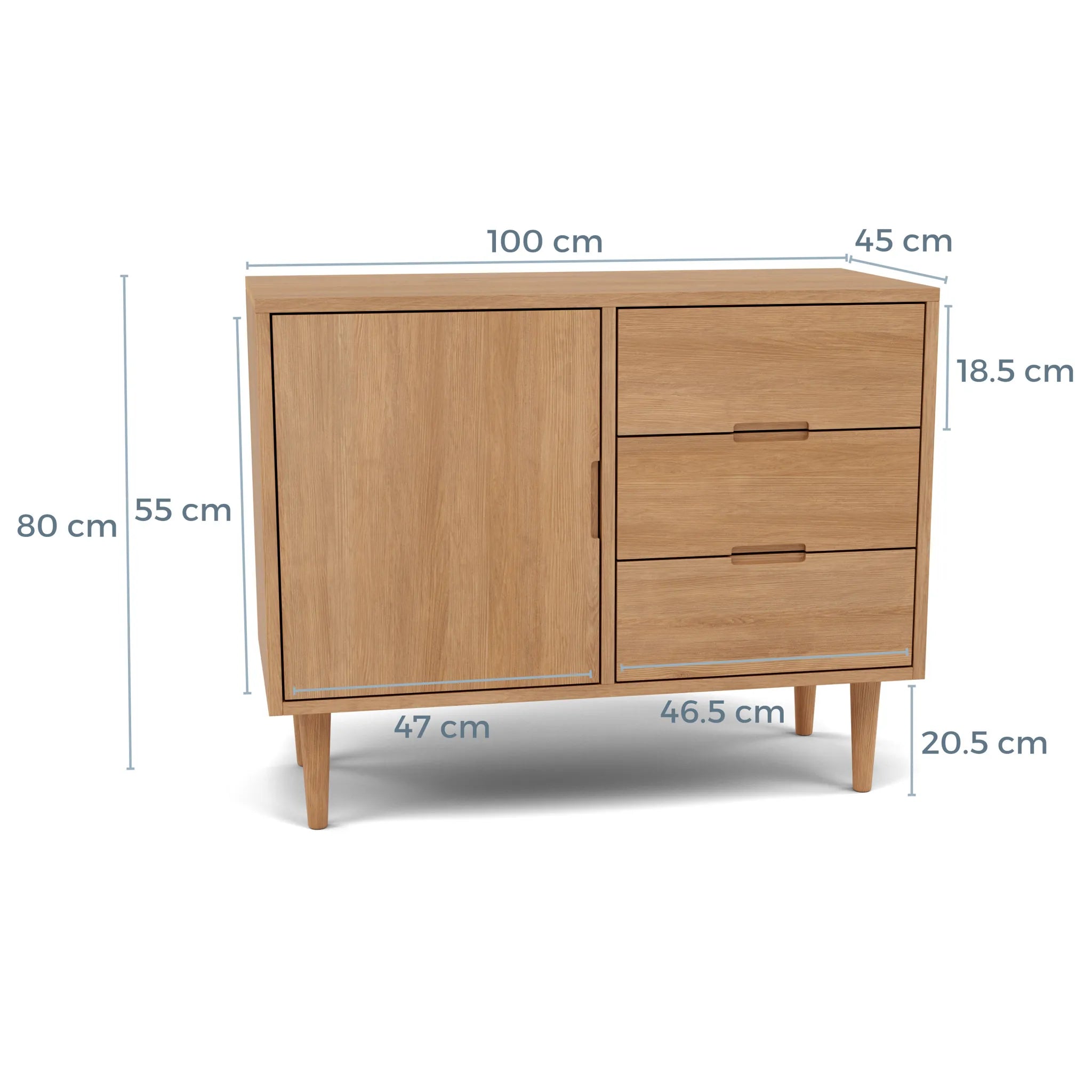 Maximus Sideboard 100 x 45cm Solid American Oak