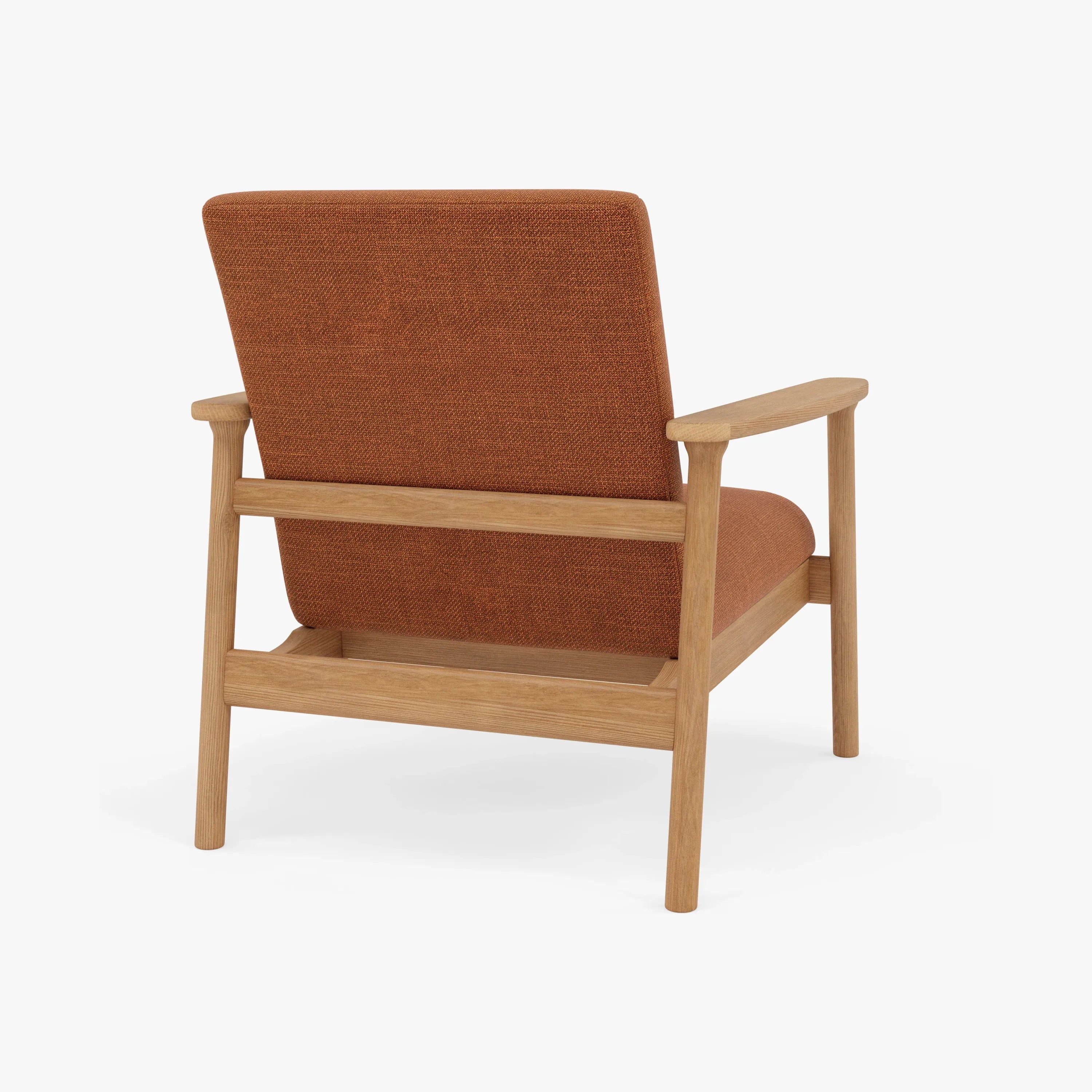 Mysa Armchair Caramel Fabric Solid American Oak