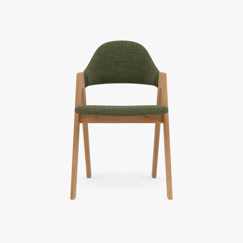 Nestor Dining Chair Aloe Green Fabric Solid American Oak