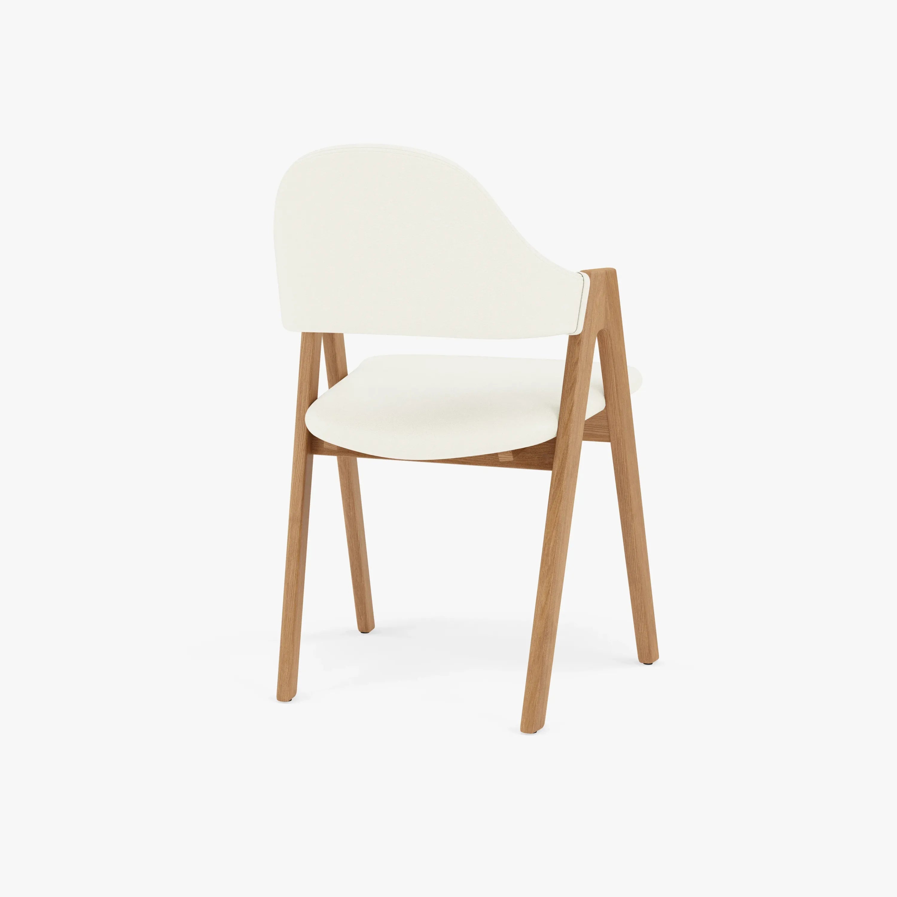 Nestor Dining Chair Cream Leather Solid American Oak