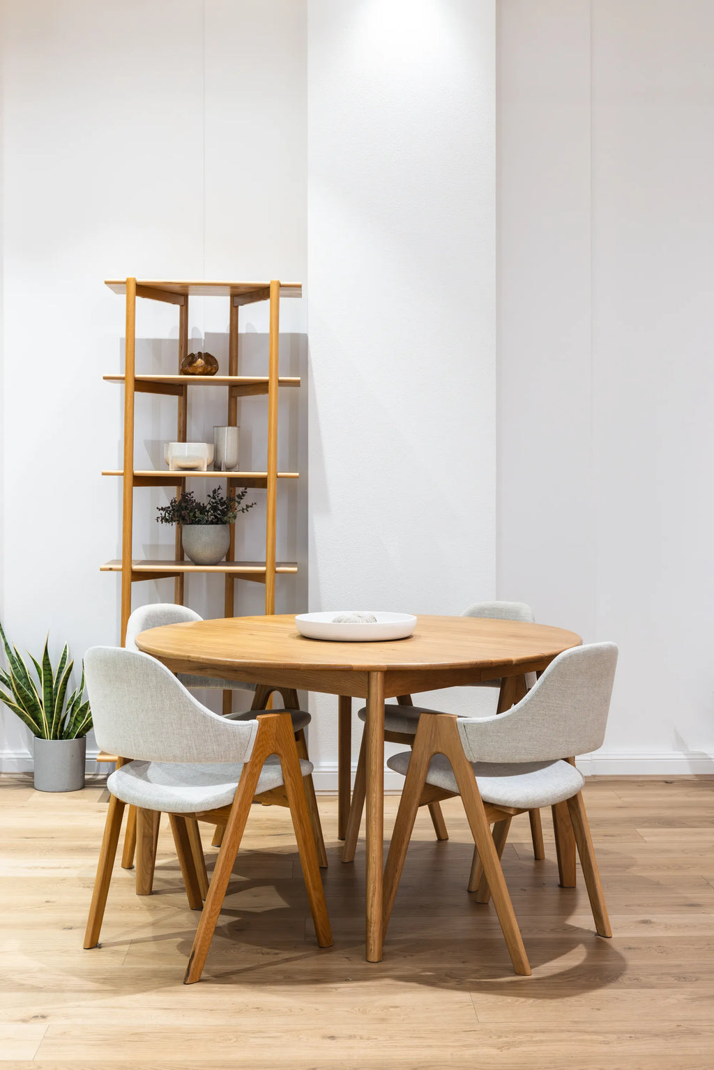 Nestor Dining Chair Oatmeal Beige Fabric Solid American Oak
