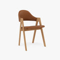 Nestor Dining Chair Tan Leather Solid American Oak
