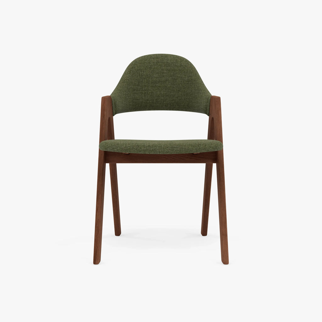 Nestor Dining Chair Aloe Green Fabric Solid American Walnut
