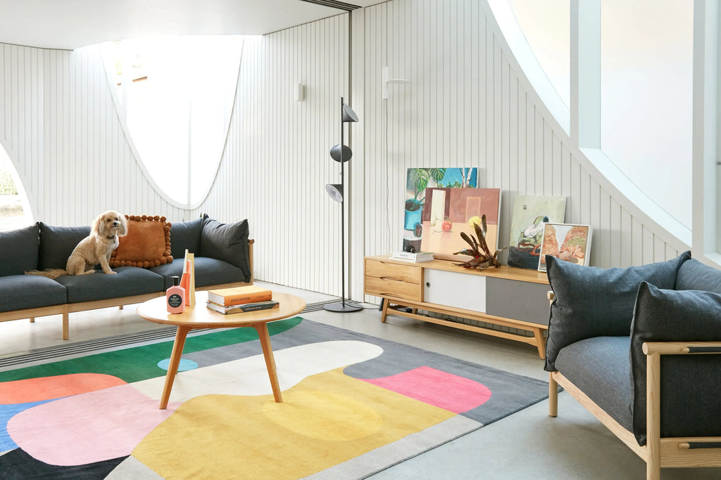 Olivia Armchair Granite Grey Fabric Solid American Oak