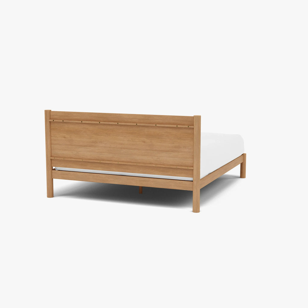 Olivia Bed Frame Column Headboard King Solid American Oak