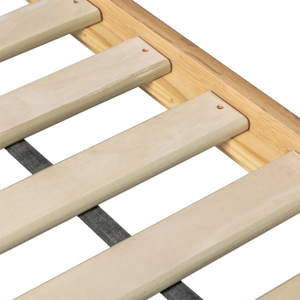 Olivia Bed Frame Column Headboard King Solid American Oak