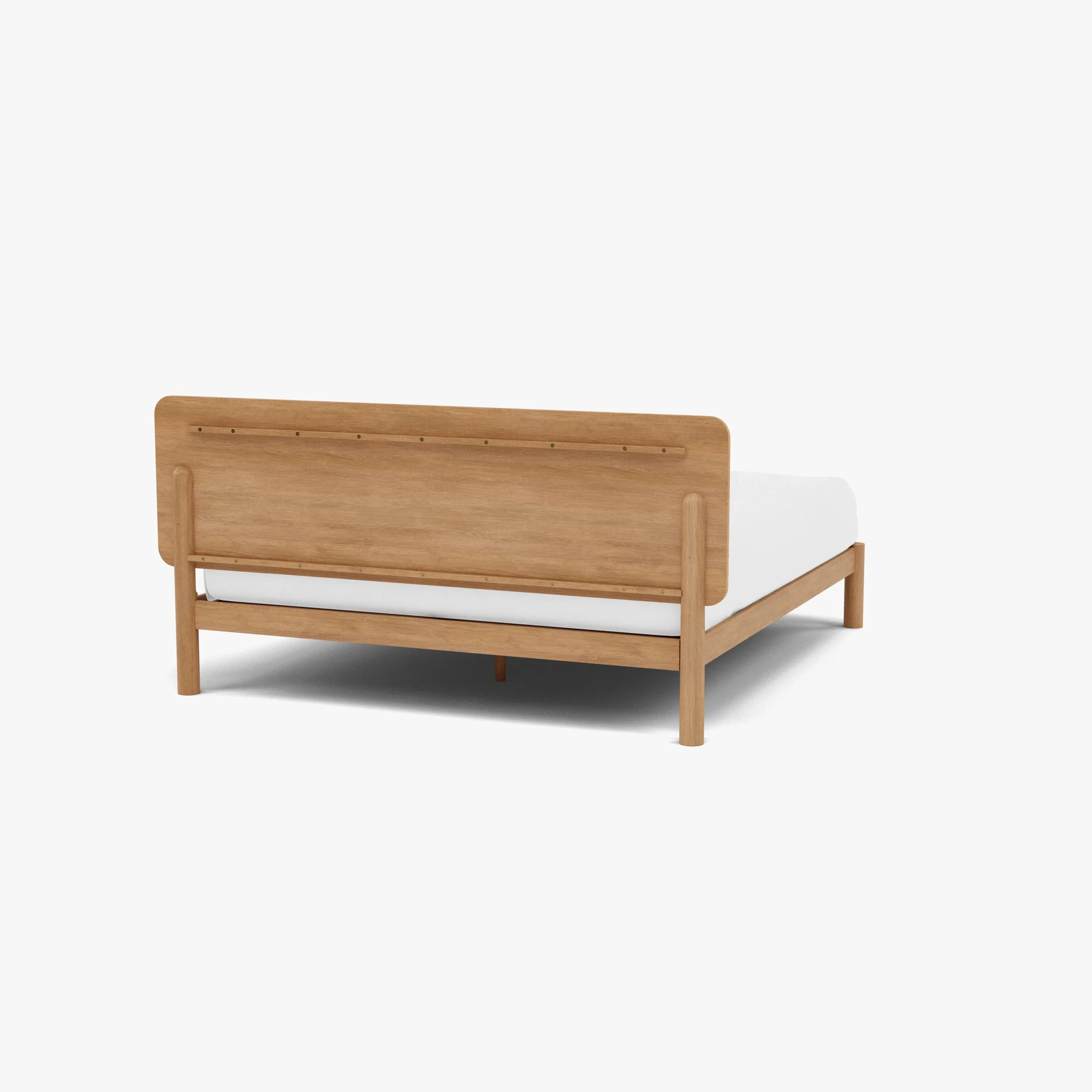 Olivia Bed Frame Rounded Headboard King Solid American Oak