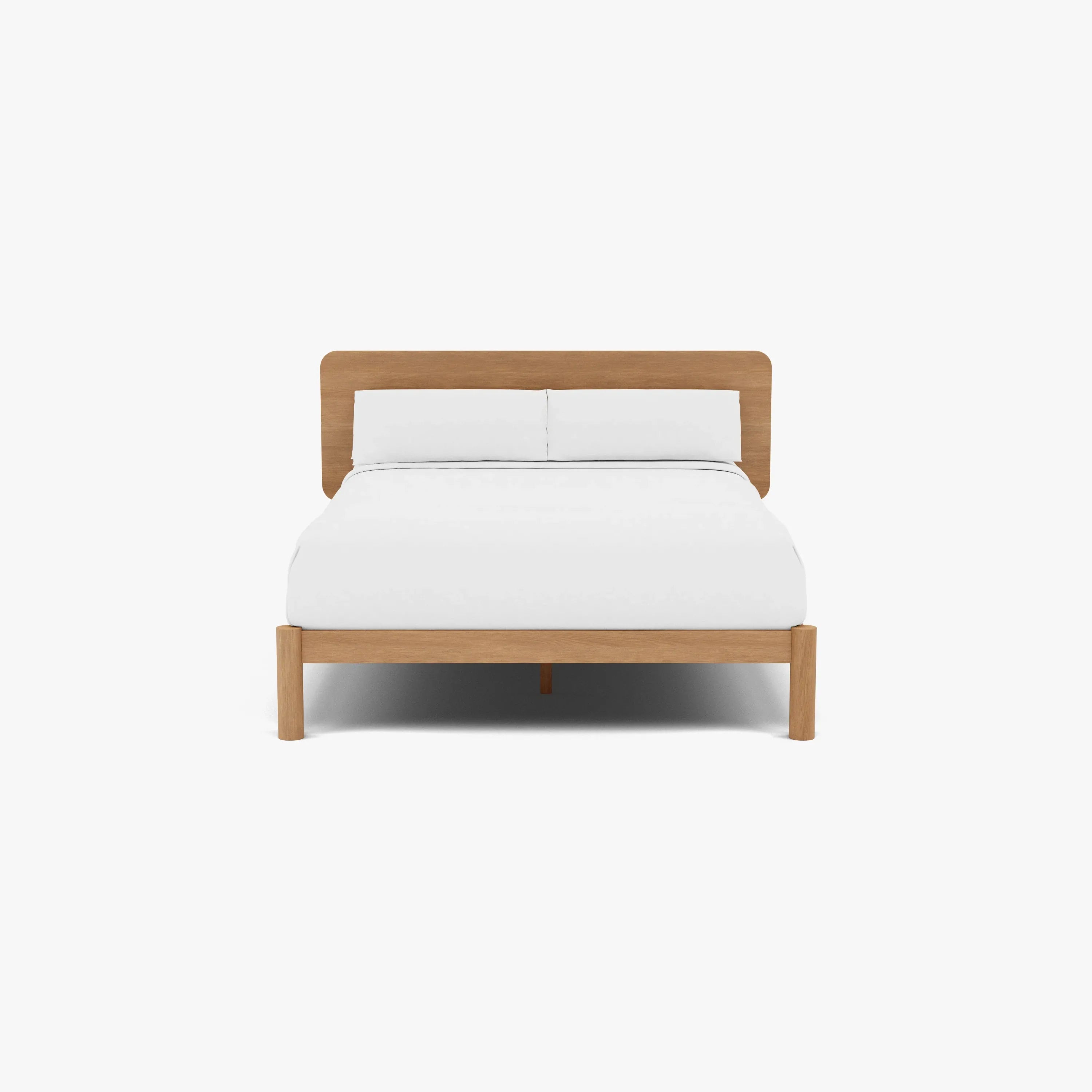Olivia Bed Frame Rounded Headboard Queen Solid American Oak