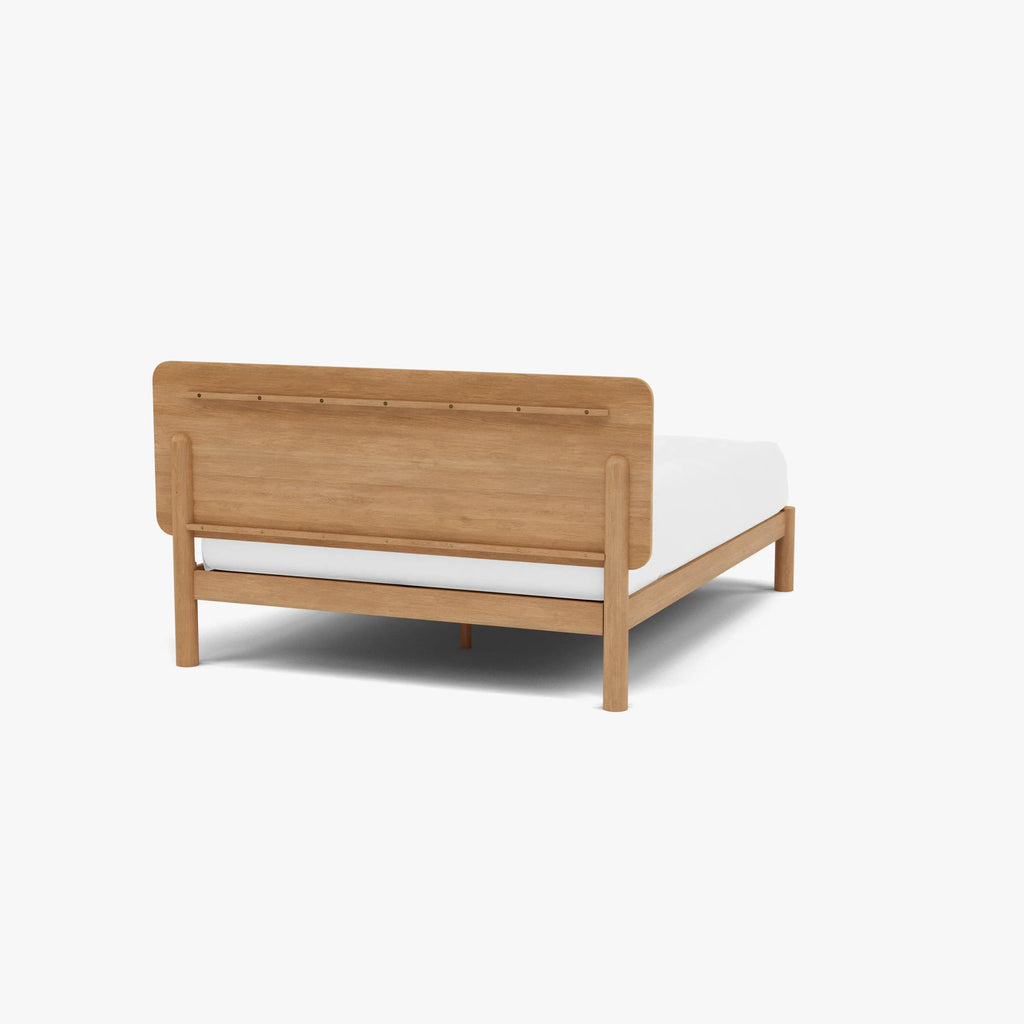Olivia Bed Frame Rounded Headboard Queen Solid American Oak