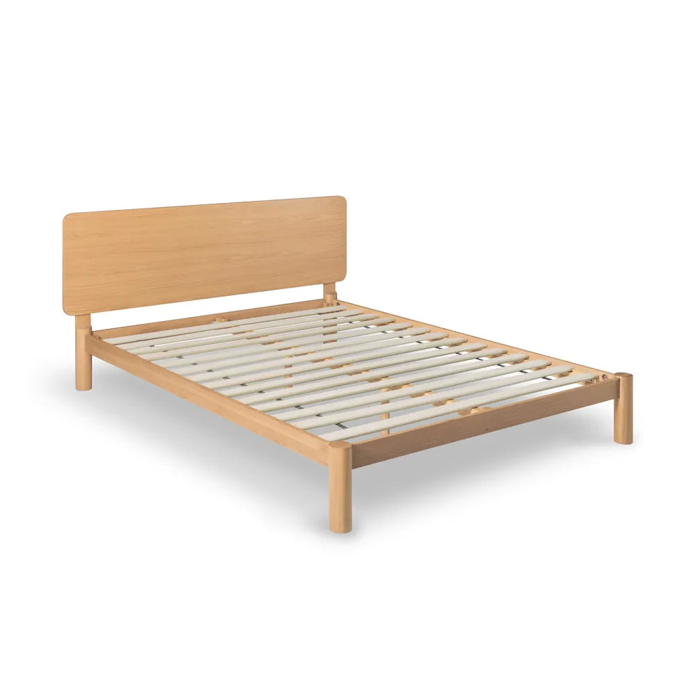 Olivia Bed Frame Rounded Headboard Queen Solid American Oak