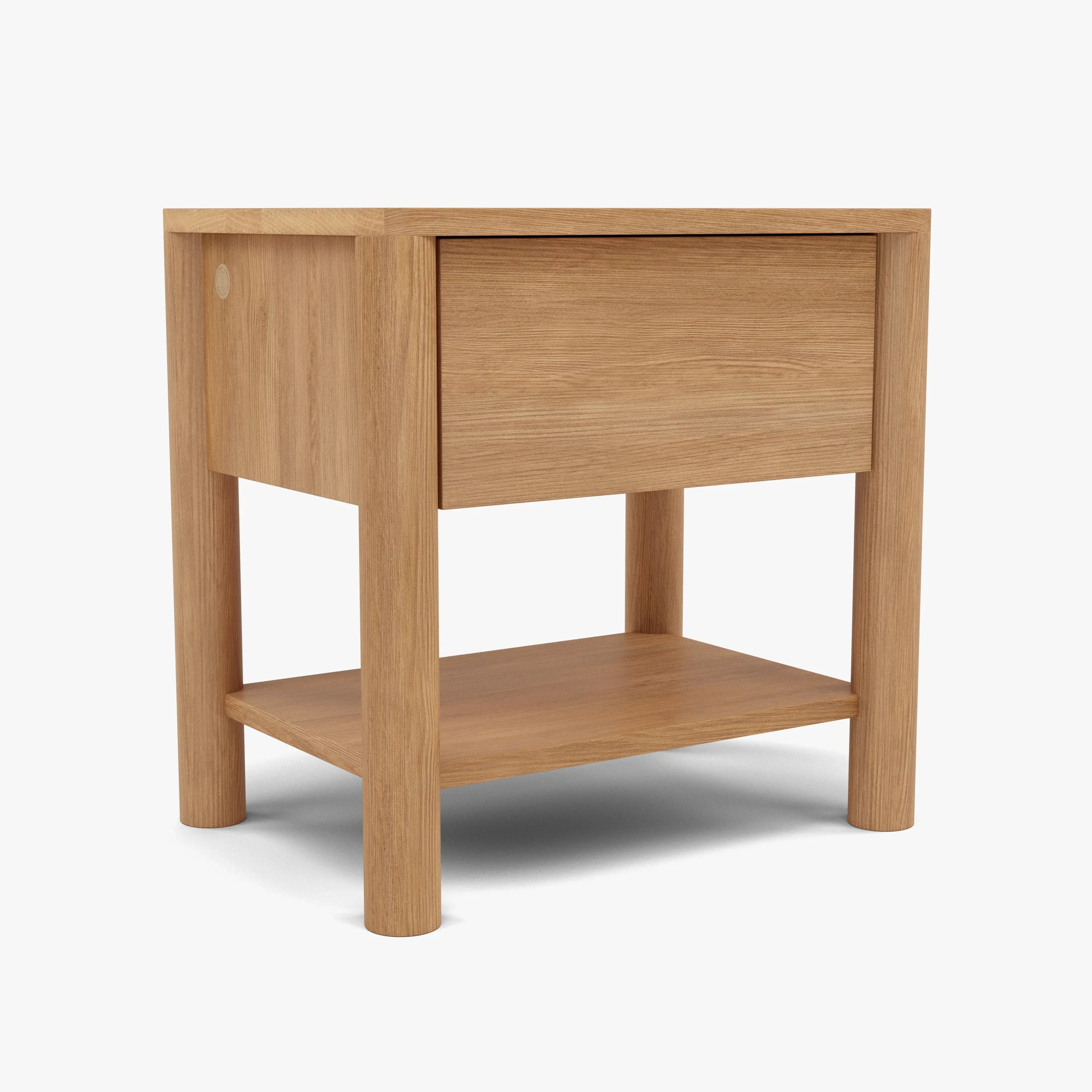 Olivia Bedside Table 1 Drawer 55 x 40cm Solid American Oak