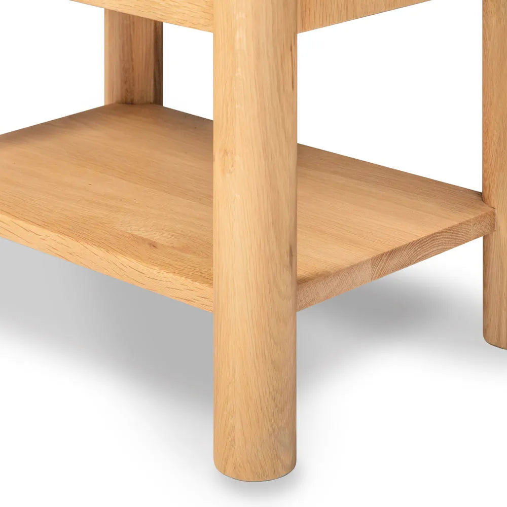 Olivia Bedside Table 1 Drawer 55 x 40cm Solid American Oak