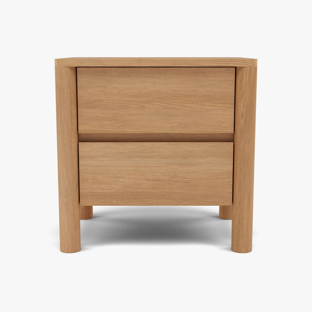 Olivia Bedside Table 2 Drawers 55 x 40cm Solid American Oak